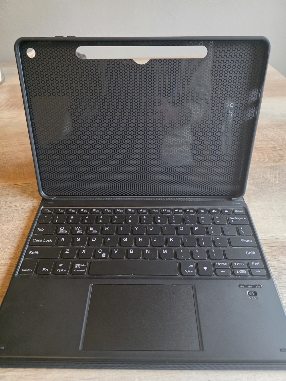 Black Tablet Keyboard Case with Trackpad. Microsoft Surface Pro 12 Case.